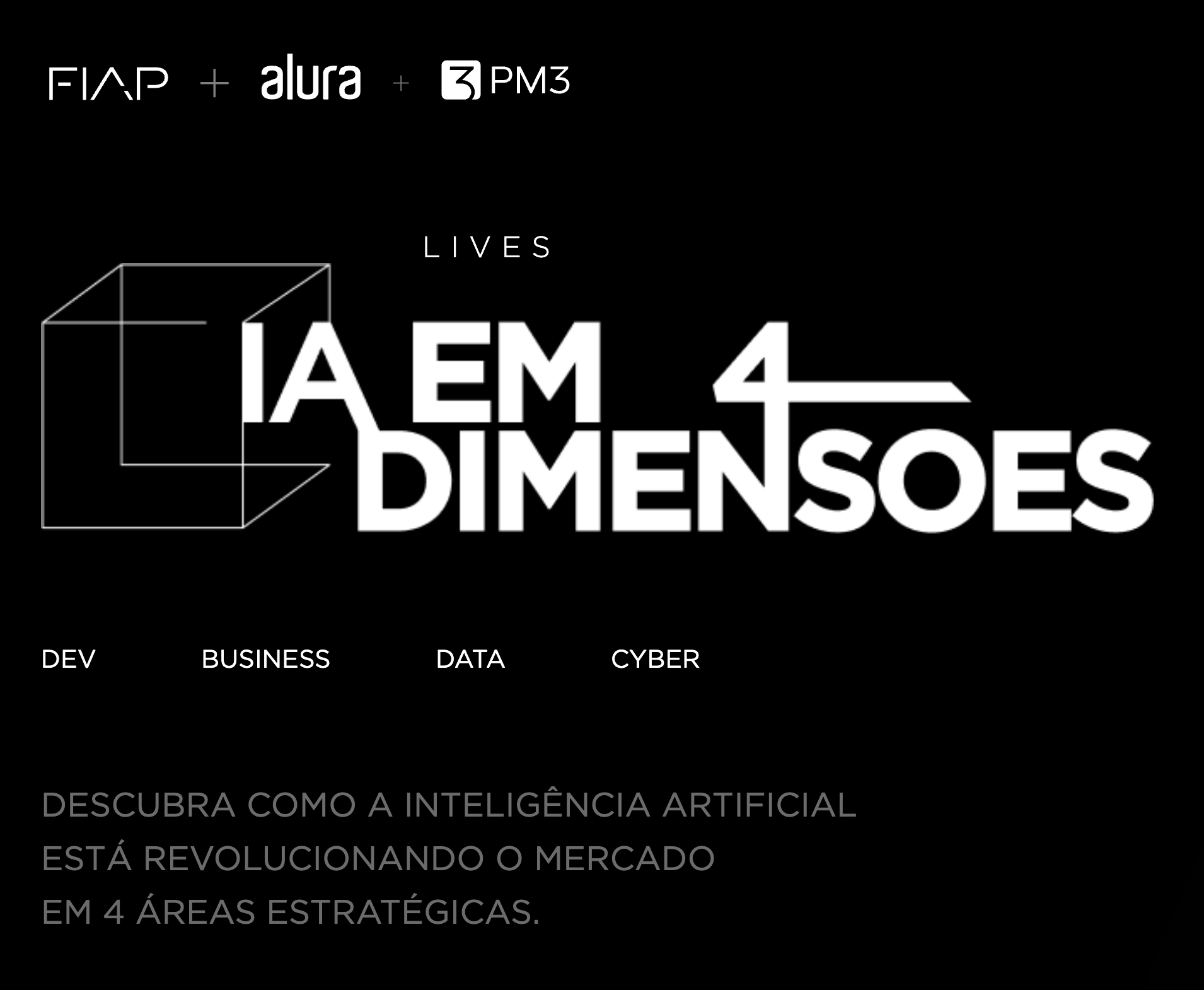 Lives IA em 4 Dimensões - FIAP + ALURA.